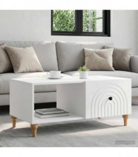 vidaXL Coffee Table White 90 x 50 x 40 cm Engineered Wood — V0672202666