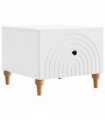 vidaXL Coffee Table with Drawer White 49 x 50 x 40 cm Engineered Wood — V0672202667