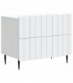 vidaXL Bedside Cabinet White 62 x 34.5 x 49.5 cm Engineered Wood