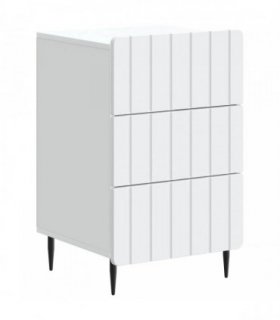 vidaXL Bedside Cabinet White 43x 41 x 68 cm Engineered Wood