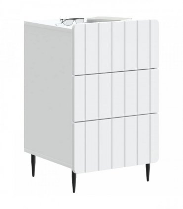 vidaXL Bedside Cabinet White 43x 41 x 68 cm Engineered Wood