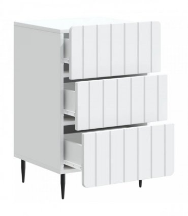vidaXL Bedside Cabinet White 43x 41 x 68 cm Engineered Wood