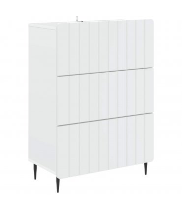 vidaXL Drawer Cabinet White 66 x 34.5 x 92 cm Engineered Wood