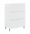 vidaXL Drawer Cabinet White 66 x 34.5 x 92 cm Engineered Wood
