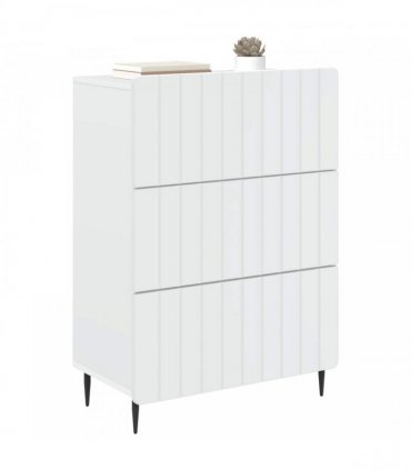 vidaXL Drawer Cabinet White 66 x 34.5 x 92 cm Engineered Wood