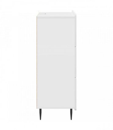vidaXL Drawer Cabinet White 66 x 34.5 x 92 cm Engineered Wood