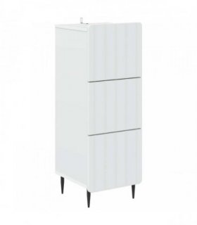 vidaXL Drawer Cabinet White 33 x 34.5 x 92 cm Engineered Wood