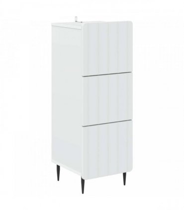 vidaXL Drawer Cabinet White 33 x 34.5 x 92 cm Engineered Wood