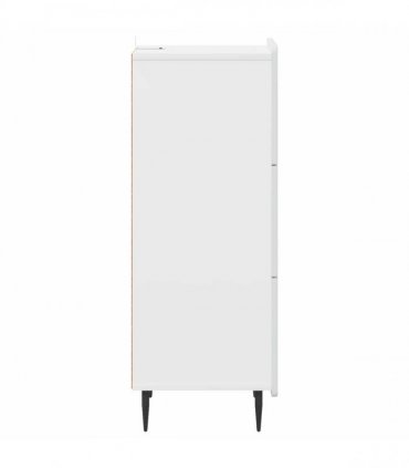 vidaXL Drawer Cabinet White 33 x 34.5 x 92 cm Engineered Wood