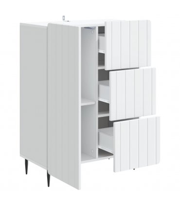 vidaXL Sideboard with Drawer White 66 x 34.5 x 91.5 cm Engineered Wood