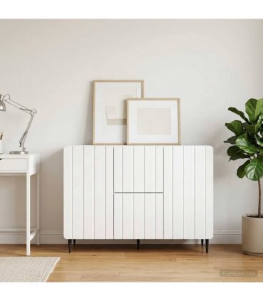 vidaXL Sideboard with Drawer White 89 x 34.5 x 62 cm Engineered Wood