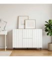 vidaXL Sideboard with Drawer White 89 x 34.5 x 62 cm Engineered Wood