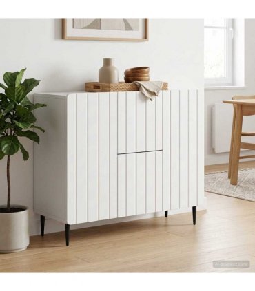 vidaXL Sideboard with Drawer White 89 x 34.5 x 62 cm Engineered Wood