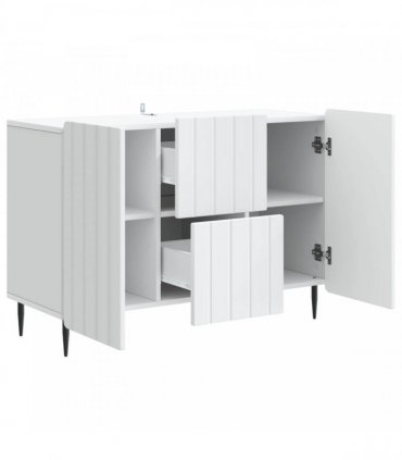 vidaXL Sideboard with Drawer White 89 x 34.5 x 62 cm Engineered Wood