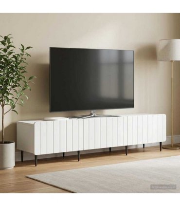 vidaXL TV Cabinet with Drawer White 147 x 34.5 x 32 cm Engineered Wood