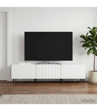 vidaXL TV Cabinet with Drawer White 147 x 34.5 x 32 cm Engineered Wood