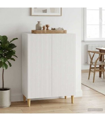 vidaXL Sideboard White 66 x 34.5 x 90 cm Engineered Wood — V0672202687