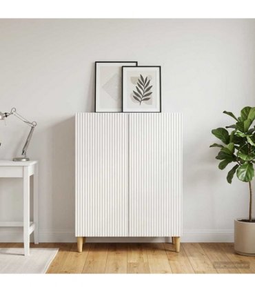 vidaXL Sideboard White 66 x 34.5 x 90 cm Engineered Wood — V0672202687