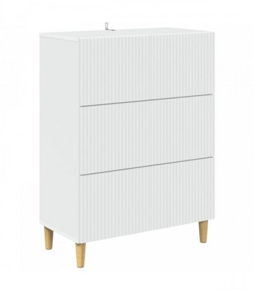 vidaXL Drawer Cabinet White 66 x 34.5 x 90 cm Engineered Wood — V0672202689