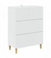 vidaXL Drawer Cabinet White 66 x 34.5 x 90 cm Engineered Wood — V0672202689