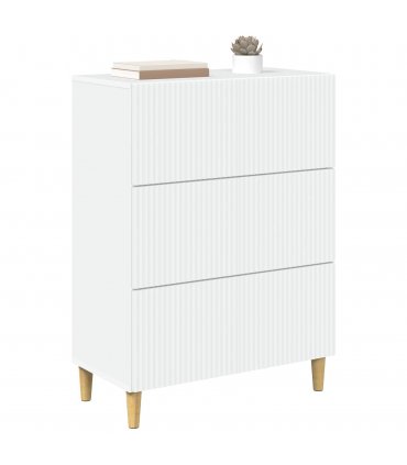 vidaXL Drawer Cabinet White 66 x 34.5 x 90 cm Engineered Wood — V0672202689