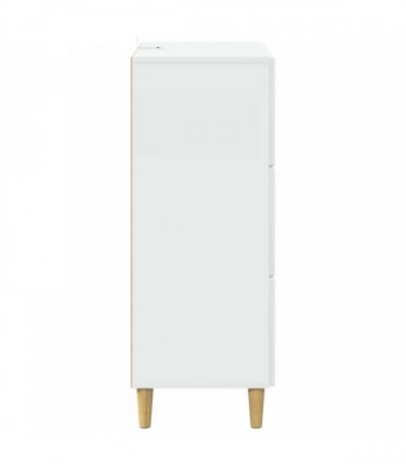 vidaXL Drawer Cabinet White 66 x 34.5 x 90 cm Engineered Wood — V0672202689