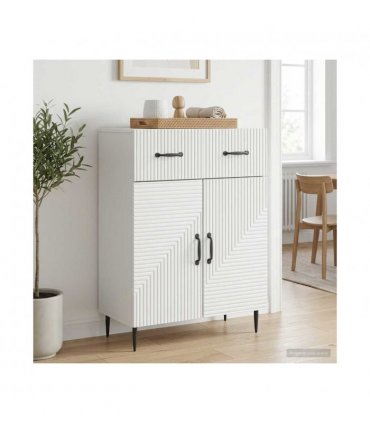 vidaXL Sideboard with Drawer White 66 x 34.5 x 89.5 cm Engineered Wood