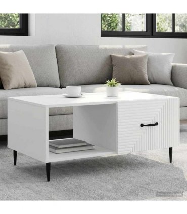 vidaXL Coffee Table White 90 x 50 x 40 cm Engineered Wood — V0672202718