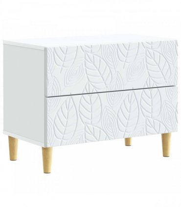 vidaXL Bedside Table White 62 x 34.5 x 48 cm Engineered Wood