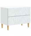 vidaXL Bedside Table White 62 x 34.5 x 48 cm Engineered Wood