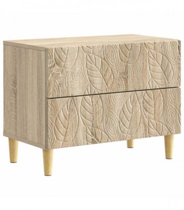 vidaXL Bedside Table Sonoma Oak 62 x 34.5 x 48 cm Engineered Wood