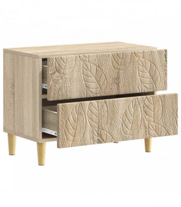 vidaXL Bedside Table Sonoma Oak 62 x 34.5 x 48 cm Engineered Wood