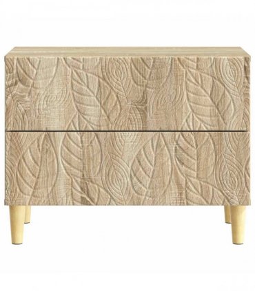 vidaXL Bedside Table Sonoma Oak 62 x 34.5 x 48 cm Engineered Wood