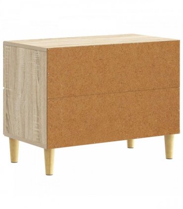 vidaXL Bedside Table Sonoma Oak 62 x 34.5 x 48 cm Engineered Wood
