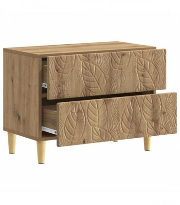 vidaXL Bedside Table Artisan Oak 62 x 34.5 x 48 cm Engineered Wood