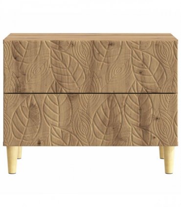 vidaXL Bedside Table Artisan Oak 62 x 34.5 x 48 cm Engineered Wood