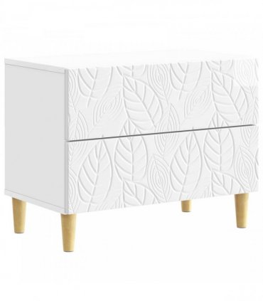 vidaXL Bedside Table High Gloss White 62 x 34.5 x 48 cm