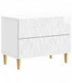 vidaXL Bedside Table High Gloss White 62 x 34.5 x 48 cm