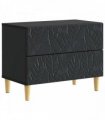 vidaXL Bedside Table Black 62 x 34.5 x 48 cm Engineered Wood