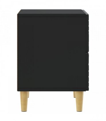 vidaXL Bedside Table Black 62 x 34.5 x 48 cm Engineered Wood