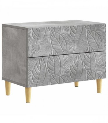 vidaXL Bedside Table Concrete Grey 62 x 34.5 x 48 cm Engineered Wood