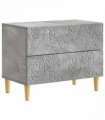 vidaXL Bedside Table Concrete Grey 62 x 34.5 x 48 cm Engineered Wood
