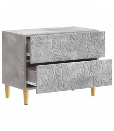 vidaXL Bedside Table Concrete Grey 62 x 34.5 x 48 cm Engineered Wood