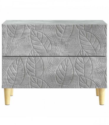 vidaXL Bedside Table Concrete Grey 62 x 34.5 x 48 cm Engineered Wood