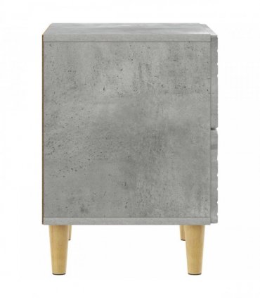 vidaXL Bedside Table Concrete Grey 62 x 34.5 x 48 cm Engineered Wood