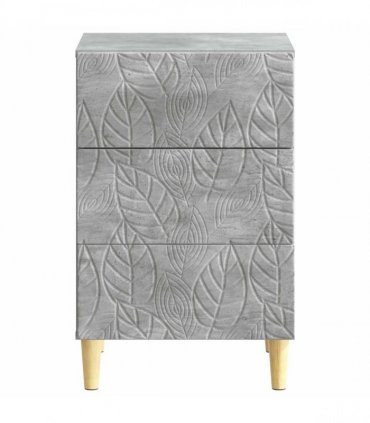 vidaXL Bedside Table Concrete Grey 43 x 39.5 x 66.5 cm Engineered Wood