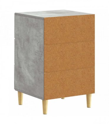 vidaXL Bedside Table Concrete Grey 43 x 39.5 x 66.5 cm Engineered Wood