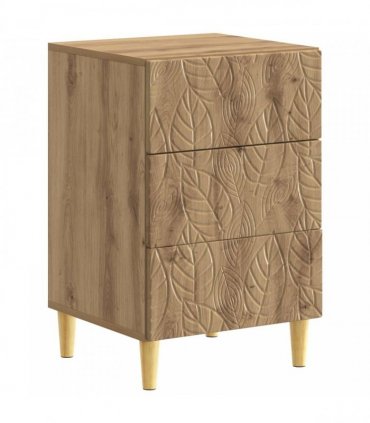 vidaXL Bedside Table Artisan Oak 43 x 39.5 x 66.5 cm Engineered Wood