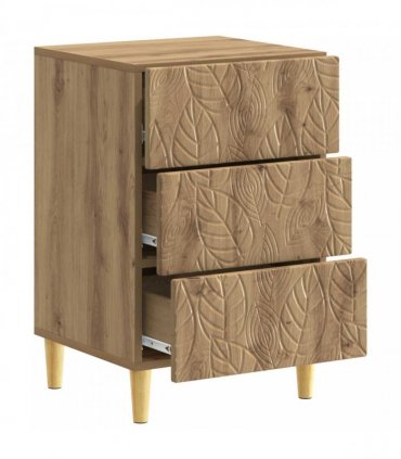 vidaXL Bedside Table Artisan Oak 43 x 39.5 x 66.5 cm Engineered Wood
