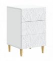 vidaXL Bedside Table White 43 x 39.5 x 66.5 cm Engineered Wood